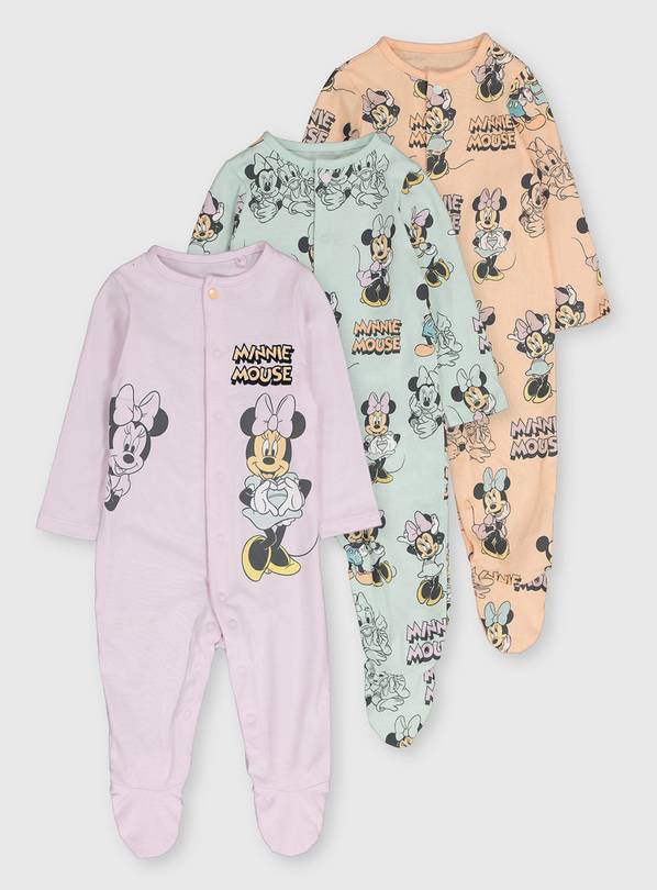 Disney Mickey & Friends Sleepsuit 3 Pack - Up to 3 mths